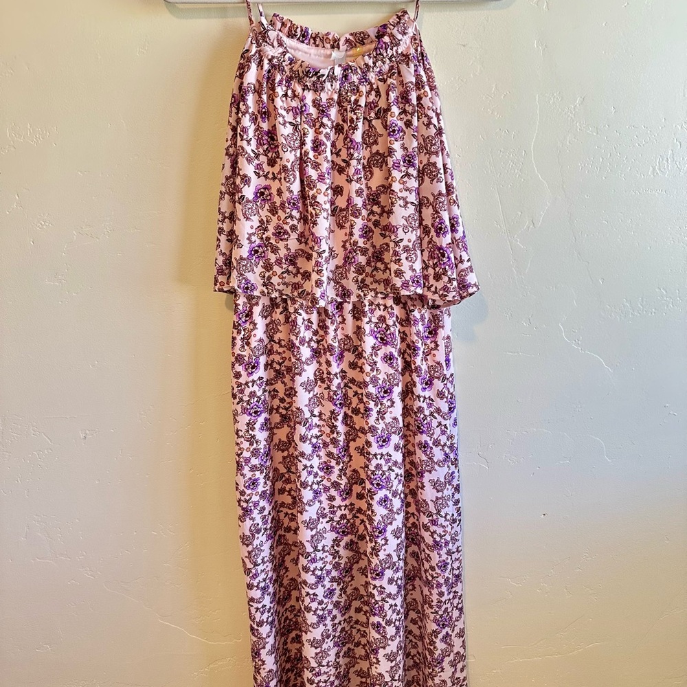 Collection B Floral Maxi Dress - Pink and Purple